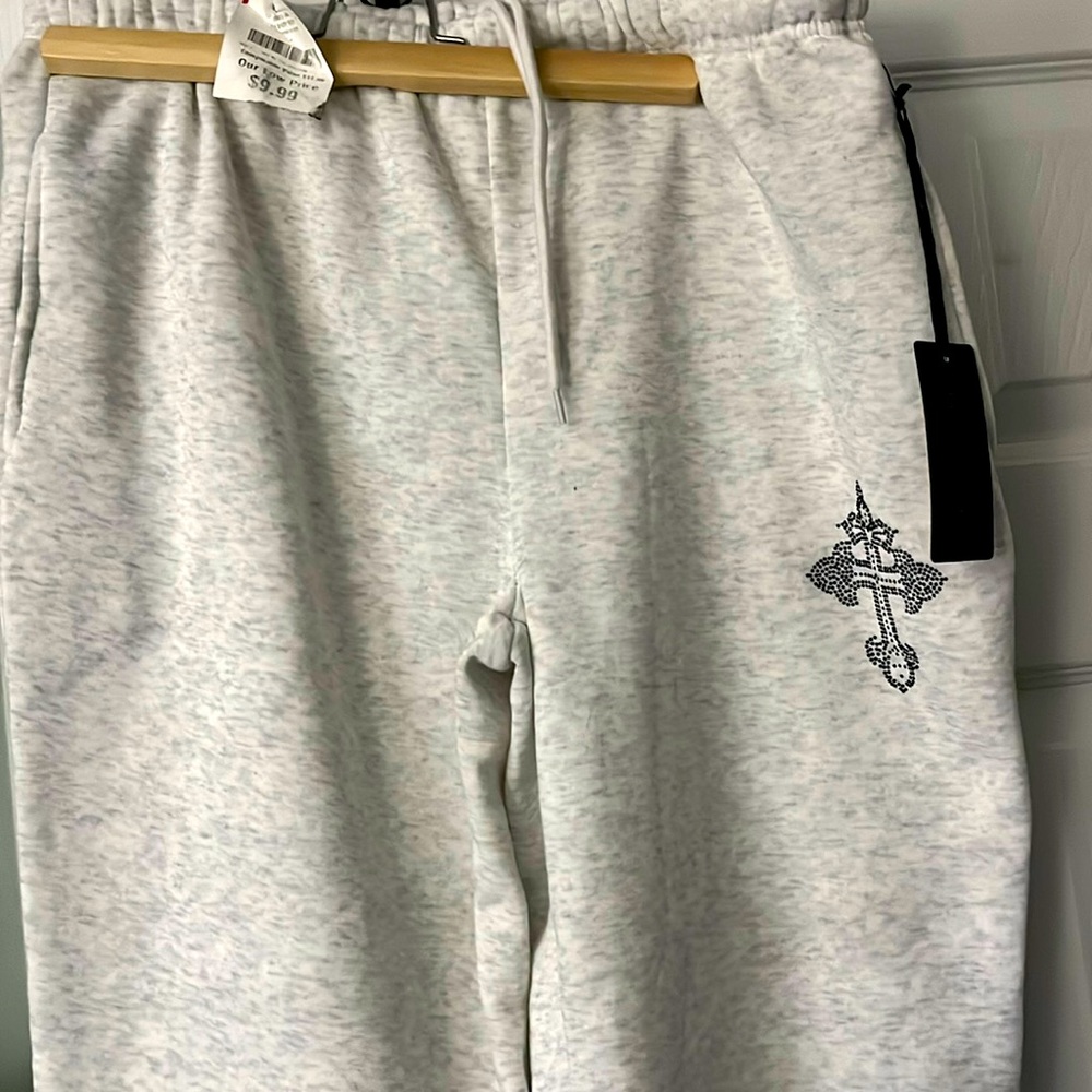 NWT Gray Sweats w cuffed ankles